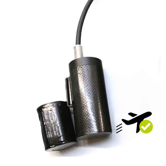 Kit de réservoir de batterie au carbone "Micro" : avec bouchon de réservoir et cordon WAM (6,8 Ah/75 Wh)